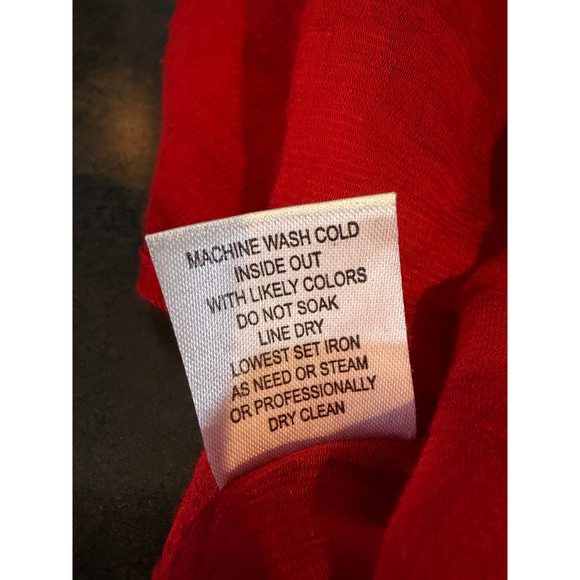 Women's Grand & Greene Red Crochet Lace V-Neck Tunic Top Plus Size 1X Boho Gypsy - Picture 14 of 14